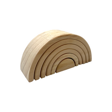 Load image into Gallery viewer, **Pre-order (Ships in 2-3 Weeks)**6 Pcs Small Rainbow Stacking Blocks in Natural Color