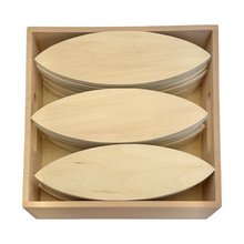 Load image into Gallery viewer, **Pre-order (Ships in 2-3 Weeks)**24 Pcs Natural Wooden Petal Mandala Platforms with Storage Tray