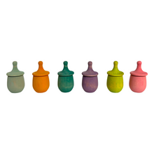 Load image into Gallery viewer, **Pre-order (Ships in 1-2 Weeks)**A set of 6 STAINED Little Thing Wooden Treasure Box in Stained Pastel/Macaron Colors