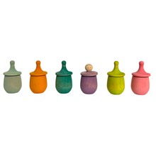 Load image into Gallery viewer, **Pre-order (Ships in 1-2 Weeks)**A set of 6 STAINED Little Thing Wooden Treasure Box in Stained Pastel/Macaron Colors