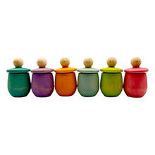 Load image into Gallery viewer, **Pre-order (Ships in 1-2 Weeks)**A set of 6 STAINED Little Thing Wooden Treasure Box in Stained Pastel/Macaron Colors