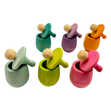 Load image into Gallery viewer, **Pre-order (Ships in 1-2 Weeks)**A set of 6 STAINED Little Thing Wooden Treasure Box in Stained Pastel/Macaron Colors