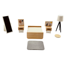 Load image into Gallery viewer, **Pre-order (Ships in 1-2 Weeks)**Wooden Dollhouse Furniture Toy Pretend Play Set