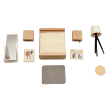 Load image into Gallery viewer, **Pre-order (Ships in 1-2 Weeks)**Wooden Dollhouse Furniture Toy Pretend Play Set