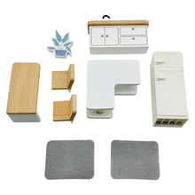 Load image into Gallery viewer, **Pre-order (Ships in 1-2 Weeks)**Wooden Dollhouse Furniture Toy Pretend Play Set