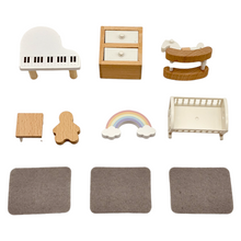 Load image into Gallery viewer, **Pre-order (Ships in 1-2 Weeks)**Wooden Dollhouse Furniture Toy Pretend Play Set