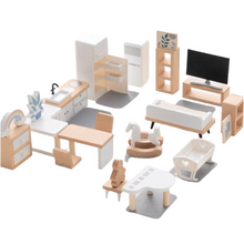 Load image into Gallery viewer, **Pre-order (Ships in 1-2 Weeks)**Wooden Dollhouse Furniture Toy Pretend Play Set