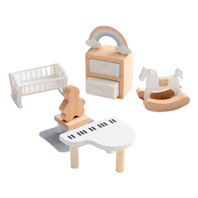 Load image into Gallery viewer, **Pre-order (Ships in 1-2 Weeks)**Wooden Dollhouse Furniture Toy Pretend Play Set