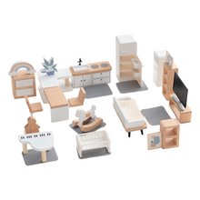 Load image into Gallery viewer, **Pre-order (Ships in 1-2 Weeks)**Wooden Dollhouse Furniture Toy Pretend Play Set