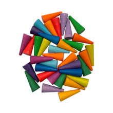 Load image into Gallery viewer, **Pre-order (Ships in 1-2 Weeks)**36 Pieces Colored Wooden Mandala Rainbow Loose Parts