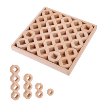 Load image into Gallery viewer, **Pre-order (Ships in 2-3 Weeks)**12 Pcs Wooden Windows Building Block Set with Storage Tray