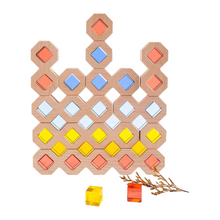 Load image into Gallery viewer, **Pre-order (Ships in 2-3 Weeks)**12 Pcs Wooden Windows Building Block Set with Storage Tray