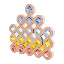 Load image into Gallery viewer, **Pre-order (Ships in 2-3 Weeks)**12 Pcs Wooden Windows Building Block Set with Storage Tray