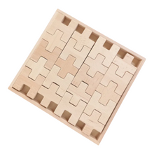 Load image into Gallery viewer, **Pre-order (Ships in 2-3 Weeks)**20-Piece Wooden “H” and “+” Shape Block Set with Storage Tray