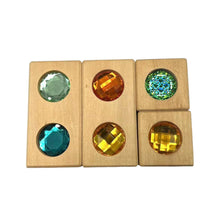 Load image into Gallery viewer, **Pre-order (Ships in 2-3 Weeks)**4 Pcs Cube and Cuboid Gemmed Stacking Blocks Set