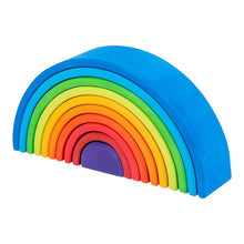 Load image into Gallery viewer, **Pre-order (Ships in 2-3 Weeks)**10 Pcs STAINED Wooden Rainbow Stacking Puzzle Blocks in Sunset Color