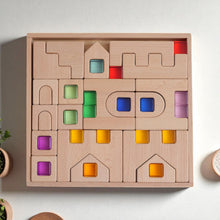 Load image into Gallery viewer, Natural Wooden Architectural Building Blocks – 21 or 26 Piece Set