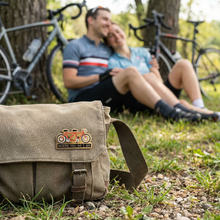Load image into Gallery viewer, Where You Go I Go - Where You Stay I Stay Enamel Pin in Tandem Bike