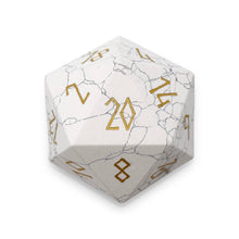 Load image into Gallery viewer, White Howlite - Boulder® 30mm Gemstone Dice