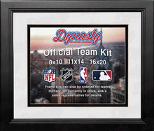 Load image into Gallery viewer, MLB Baseball Photo Picture Frame Kit - Chicago White Sox (White Matting, Black Trim)