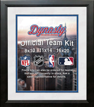 Load image into Gallery viewer, MLB Baseball Photo Picture Frame Kit - Tampa Bay Rays (White Matting, Blue Trim)