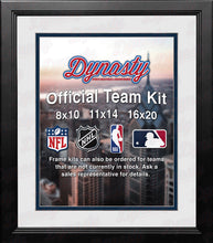 Load image into Gallery viewer, MLB Baseball Photo Picture Frame Kit - San Diego Padres (White Matting, Navy Trim)
