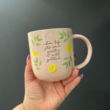 Load image into Gallery viewer, Wild &amp; Free Stoneware Mug in Pale Peach | Coffee Tea Cup | 18oz