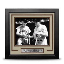 Load image into Gallery viewer, Ted Williams and Babe Ruth 8" x 10" Framed Baseball Legends Photo