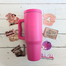 Load image into Gallery viewer, World’s Best Cup: The GetBullish Monocolor Sticker Tumbler 40 Oz Handle Travel Mug - Choose Your Own Sticker Pack