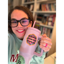 Load image into Gallery viewer, World’s Best Cup: The GetBullish Monocolor Sticker Tumbler 40 Oz Handle Travel Mug - Choose Your Own Sticker Pack