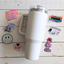 Load image into Gallery viewer, World’s Best Cup: The GetBullish Sticker Tumbler 40 Oz Handle Travel Mug - Choose Your Own Sticker Pack
