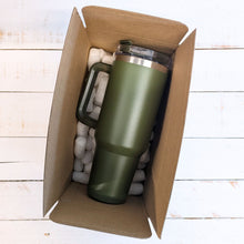 Load image into Gallery viewer, World’s Best Cup: The GetBullish Sticker Tumbler 40 Oz Handle Travel Mug - Choose Your Own Sticker Pack
