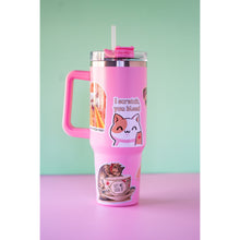 Load image into Gallery viewer, World’s Best Cup: The GetBullish Sticker Tumbler 40 Oz Handle Travel Mug - Choose Your Own Sticker Pack