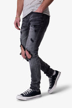 Load image into Gallery viewer, X738 Chewed Up Denim - Washed Black