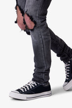 Load image into Gallery viewer, X738 Chewed Up Denim - Washed Black