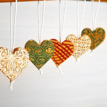 Load image into Gallery viewer, Engraved Heart Ornaments