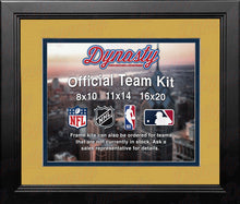 Load image into Gallery viewer, NBA Basketball Photo Picture Frame Kit - Indiana Pacers (Yellow Matting, Navy Trim)