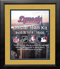 Load image into Gallery viewer, NBA Basketball Photo Picture Frame Kit - Indiana Pacers (Yellow Matting, Navy Trim)