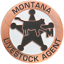 Load image into Gallery viewer, BL18-008 Montana Livestock Association Agent Challenge Coin Yellowstone Commissioner Dutton