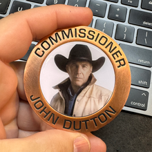 Load image into Gallery viewer, BL18-008 Montana Livestock Association Agent Challenge Coin Yellowstone Commissioner Dutton