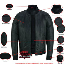 Load image into Gallery viewer, Stalwart Men's Fashion Black Leather Bomber Jacket