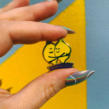 Load image into Gallery viewer, You Are My Main Squeeze Hugging Lemons Enamel Pin in Yellow