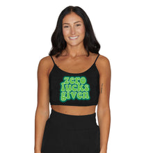 Load image into Gallery viewer, Zero Lucks Given Black Spaghetti Tank