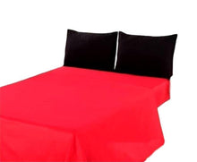 Load image into Gallery viewer, Tache 100% Cotton Vibrant Red &amp; Black 4-Piece Sheet Set (BS4PC-BR)