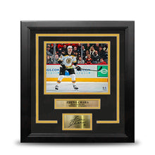 Load image into Gallery viewer, Zdeno Chara in Action Boston Bruins 8" x 10" Framed Hockey Photo with Engraved Autograph