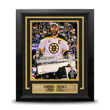 Load image into Gallery viewer, Zdeno Chara Hoists The Stanley Cup Boston Bruins 8" x 10" Framed Hockey Photo