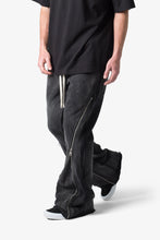 Load image into Gallery viewer, Zipper Flare Sweatpants - Vintage Black