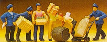 Load image into Gallery viewer, Preiser 10016 HO Scale Delivery Men w/Loads -- pkg(6)