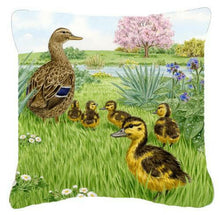 Load image into Gallery viewer, Mallard and Ducklings by Sarah Adams Canvas Decorative Pillow ASAD0693PW1414