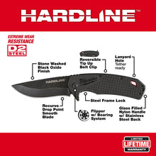 Load image into Gallery viewer, Milwaukee 48-22-1999 3.5 in. HARDLINE™ Smooth Recurve Drop Point Blade Pocket Knife